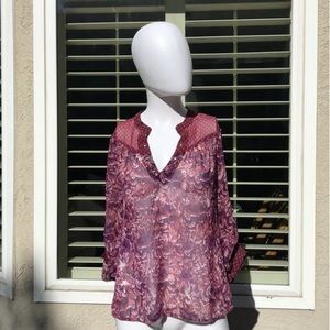 American Rag Cie Pink & Red Blouse Boho SzXS